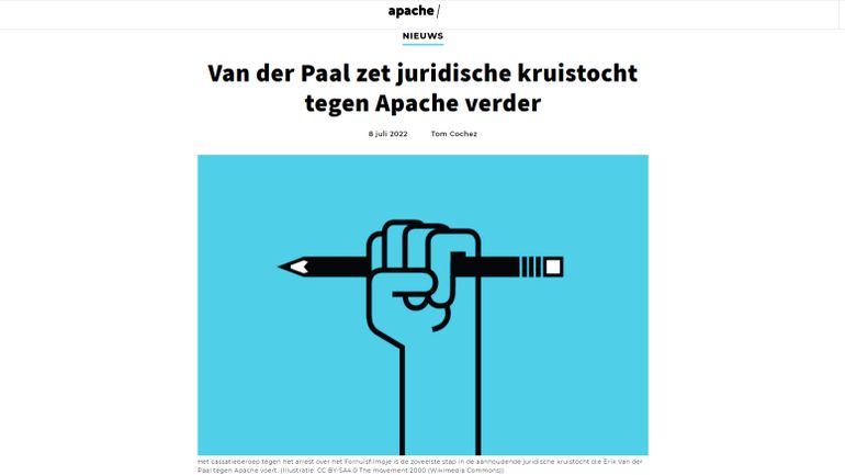 Le promoteur Erik Van der Paal, proche de Bart De Wever, se pourvoit en cassation contre le site Apache