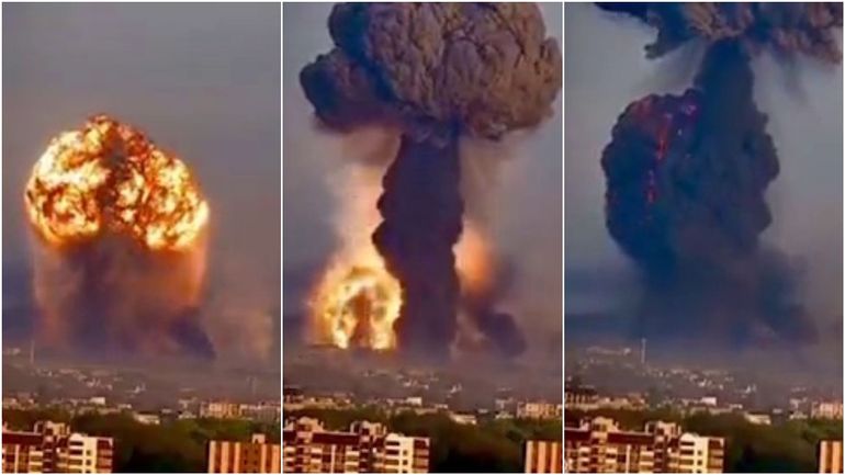 Guerre en Ukraine : cette vidéo montre-t-elle l'explosion d'un dépôt d'armes fournies par l'OTAN en Ukraine ?