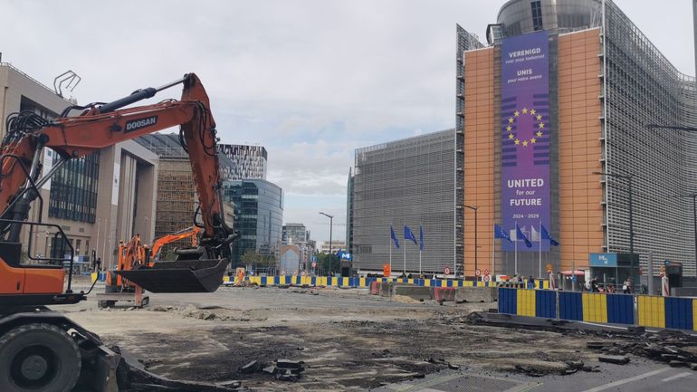 Une nouvelle phase de travaux débute au rond-point Schuman