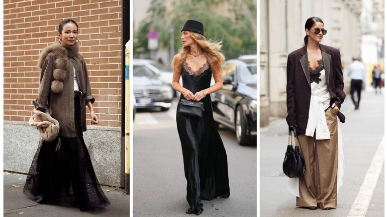 5 façons de porter de la dentelle noire, de retour sur les podiums pour cette saison automne-hiver