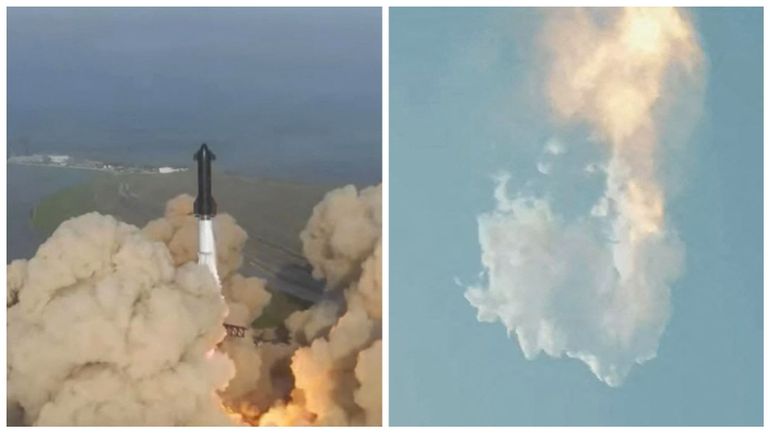 Starship, la plus grande fusée du monde, décolle pour la première fois avant d'exploser lors de son premier vol d'essai