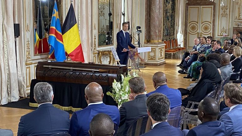 Alexander De Croo présente à son tour ses excuses au nom du gouvernement belge lors de la cérémonie Lumumba