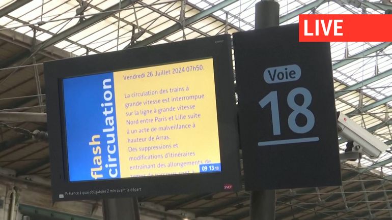 Direct - France : "Sabotage" sur le réseau de trains SNCF, 800.000 voyageurs concernés