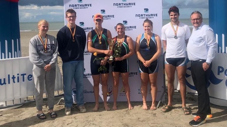 Deux rameurs liégeois sacrés champions de Belgique d’aviron sur mer en double mixte