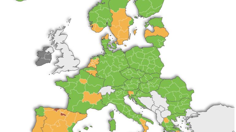 Attention pour vos voyages : les Iles Canaries sont en rouge dès ce mercredi, mais une grande partie de l'Europe est verte (carte interactive)