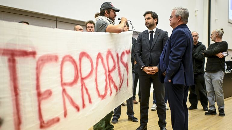 Gand : des étudiants pro-palestiniens chahutent une leçon de sciences politiques donnée par Georges-Louis Bouchez