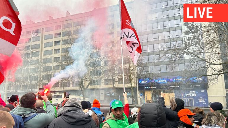 Direct - Manifestation nationale ce jeudi 13 février : la tension monte devant le siège du MR