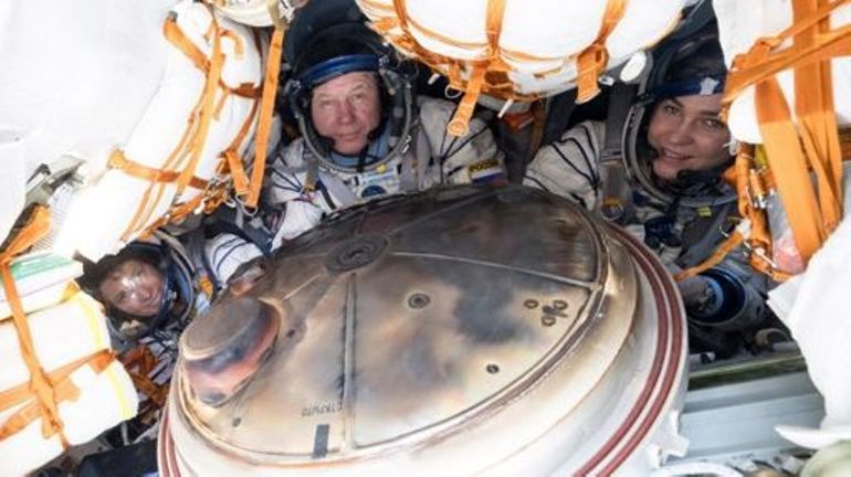 La capsule russe Soyouz a ramené sans encombre trois astronautes de l'ISS sur Terre