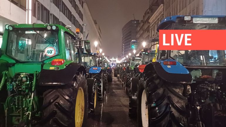 Direct - Manifestation des agriculteurs : plusieurs convois de tracteurs sont arrivés à Bruxelles, gros embarras de circulation dans la capitale