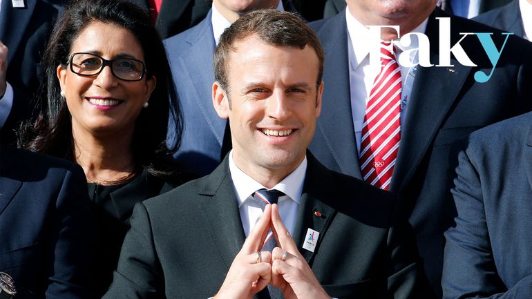 Ce signe en triangle d'Emmanuel Macron n'est pas une référence aux illuminati