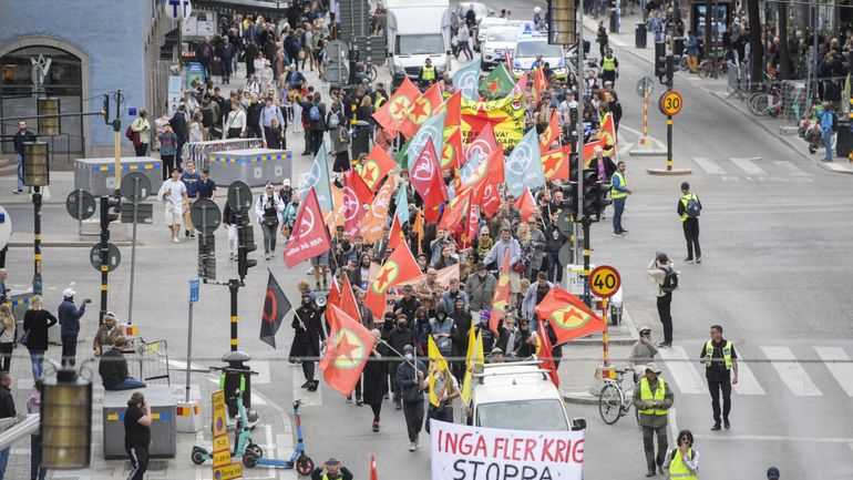 Suède : des centaines de manifestants anti-Otan et pro-Kurdes à Stockholm