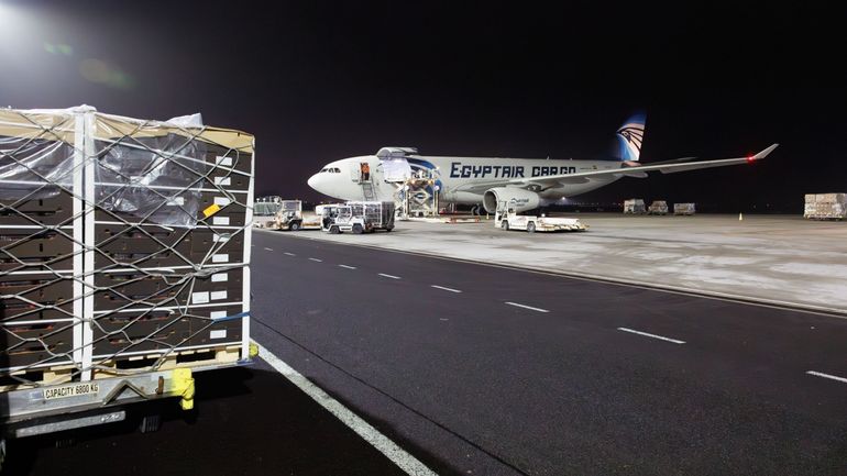 Guerre Israël-Gaza : la première partie de l'aide humanitaire belge vers Gaza est partie d'Ostende ce jeudi matin