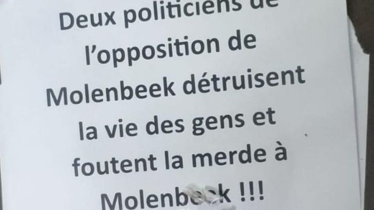 Molenbeek : deux conseillers communaux envisagent de porter plainte après la diffusion d'un tract de menaces