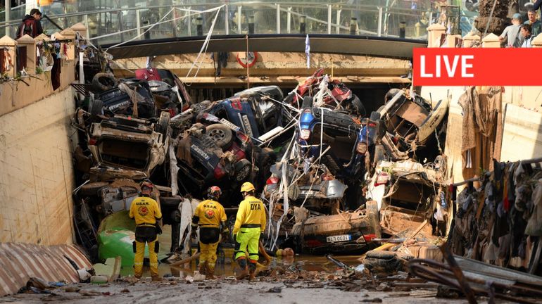 Direct - Inondations en Espagne : nouveau bilan de 211 morts, Pedro Sanchez annonce l'envoi de 10.000 soldats et policiers