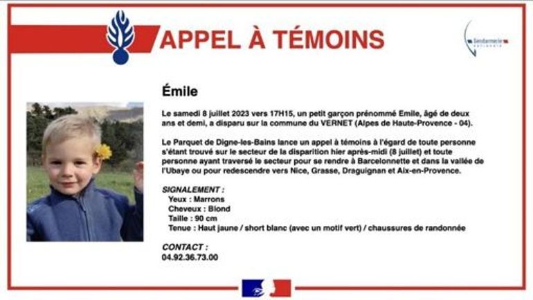 Disparition du petit Emile : de nouvelles fouilles menées dans un plan d'eau par les gendarmes, sans succès