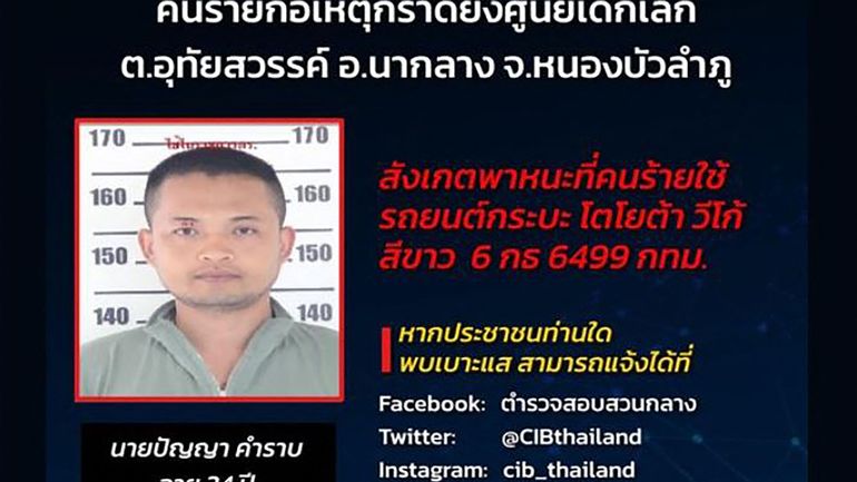 Thaïlande : au moins 37 morts, dont 22 enfants dans une fusillade dans le nord du pays