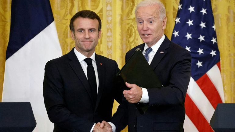 Guerre en Ukraine : Macron et Biden déclarent vouloir chercher ensemble une issue au conflit