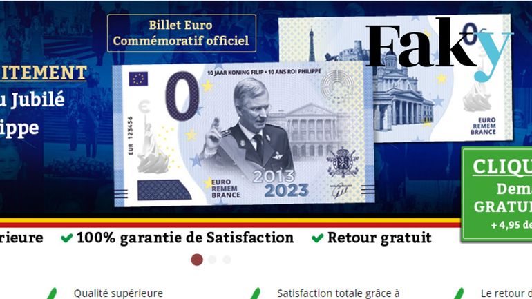 Un billet du roi Philippe à 0€ ? Rien d’illégal mais une technique de marketing piégeuse