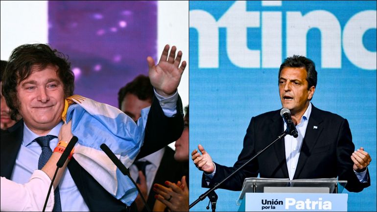 Argentine: le ministre de l'Economie Massa et l'ultralibéral Milei s'affronteront en novembre au second tour de l'élection présidentielle