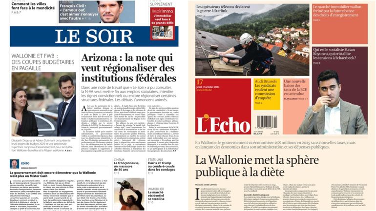 La revue de la presse : un budget wallon qui manque d'ambition et de transparence