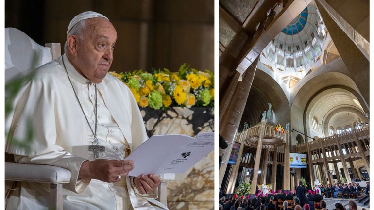 Visite du Pape en Belgique : à Koekelberg, le souverain pontife à nouveau interpellé sur les violences sexuelles