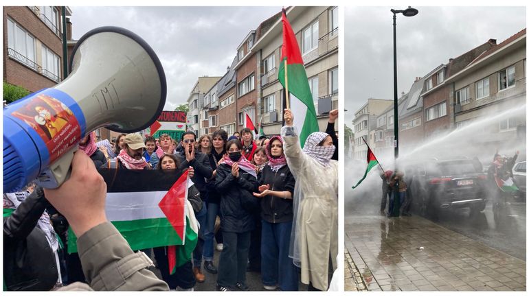 Conflit au Proche-Orient : une mobilisation devant l'ambassade d'Israël à Uccle réprimée par la police