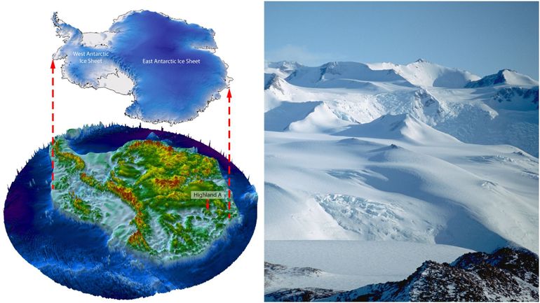 Sous la glace de l'Antarctique, un paysage de vallées et de collines intact et grand comme la Belgique