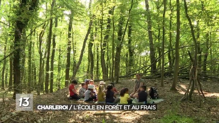 A l'école de la Cité Germinal, à Gilly, les classes se font aussi en forêt