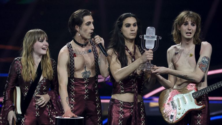 Måneskin, le groupe qui a remporté l'Eurovision en concert en février à Bruxelles