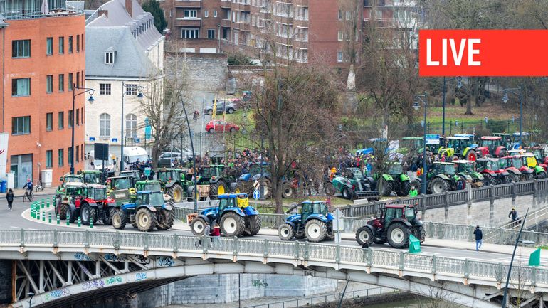 Direct - Mobilisation des agriculteurs : plus de 400 tracteurs envahissent la capitale wallonne