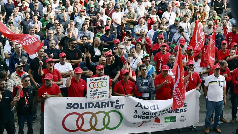 Manifestation nationale pour Audi Brussels : 