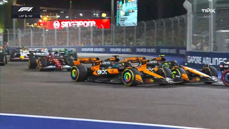 F1 Singapour – Un dixième titre des constructeurs pour McLaren mais une touchette entre Norris et Piastri : "Jamais idéal"