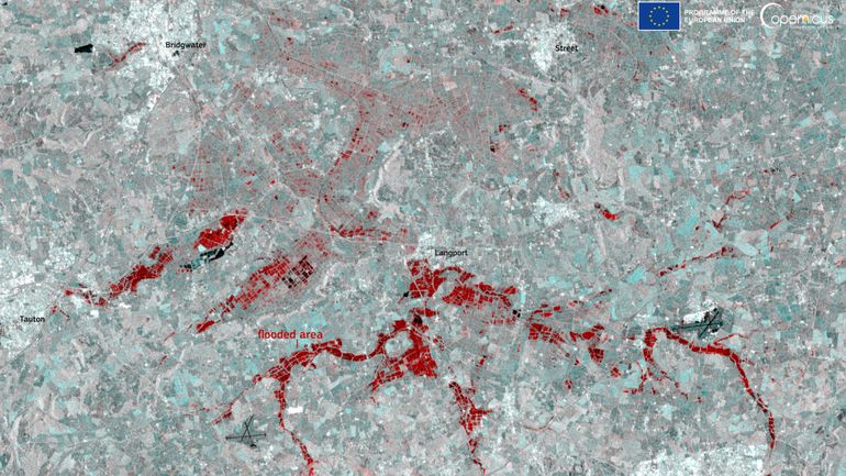 L'image satellite du jour : la tempête Bert inonde le Royaume-Uni
