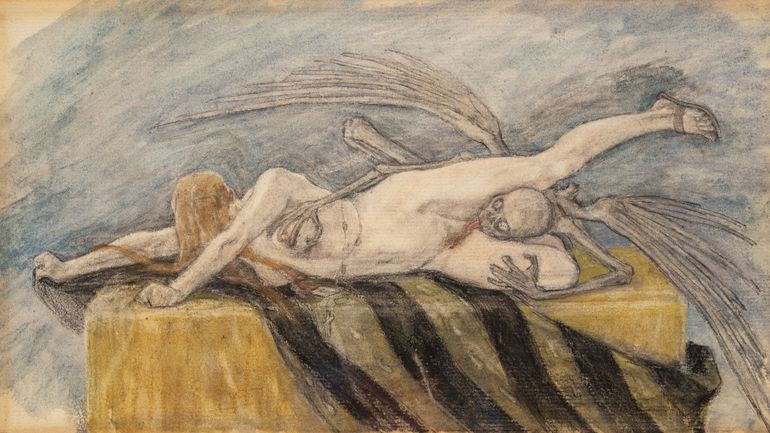 Felicien Rops, extrait de l'expo "L'Album du Diable" au Musée Félicien Rops, Namur, 2024