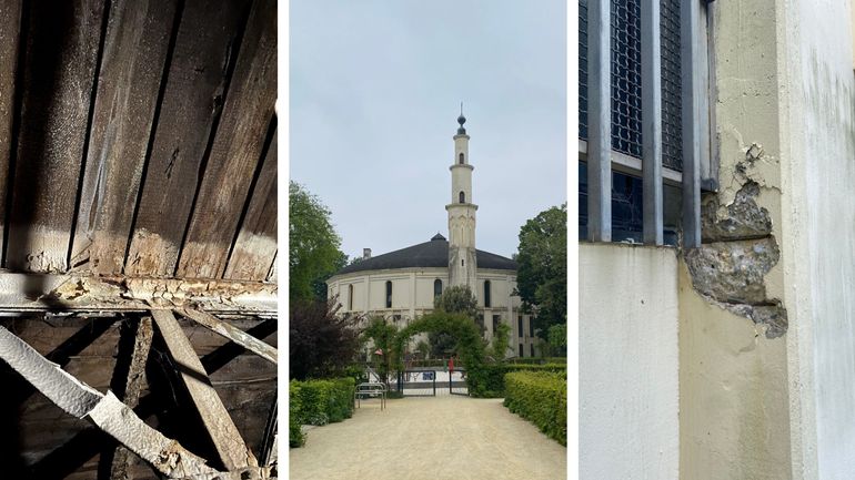 Infiltrations d'eau, humidité, chaudière et ascenseur en panne : la grande mosquée du Cinquantenaire tombe-t-elle en ruines ?