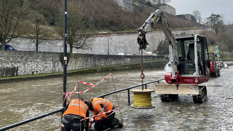 Eclairage du halage à Namur : le chantier reprend, l'enquête continue