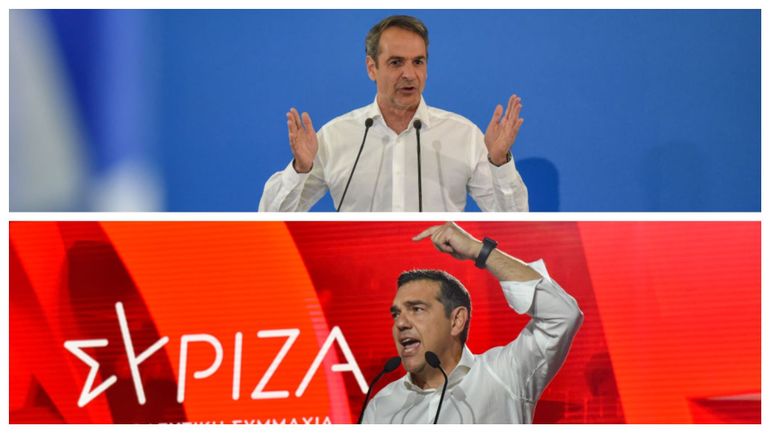Élections en Grèce : Kyriakos Mitsotakis et Alexis Tsipras ont mobilisé une dernière fois leurs troupes