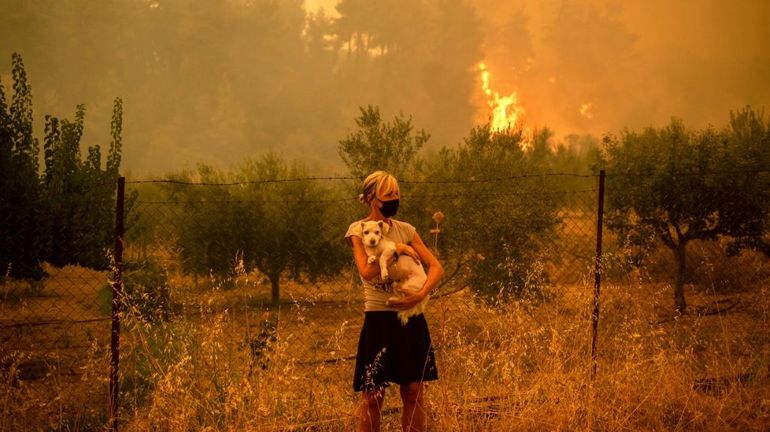 Incendies en Grèce: la colère gronde à Asimnio, où 