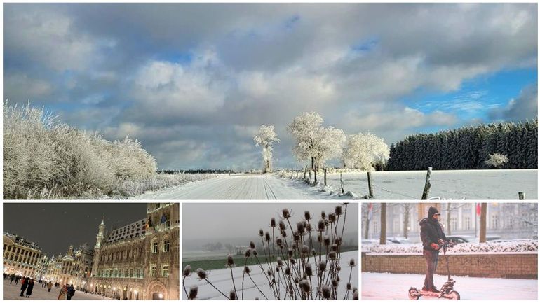 Neige en Belgique : les plus belles images de ce mercredi, entre perturbations et joie enfantine