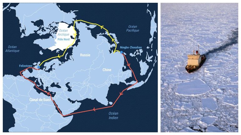 Un jour, une carte : l’Arctique, la nouvelle route maritime express pour les cadeaux de Noël venus de Chine