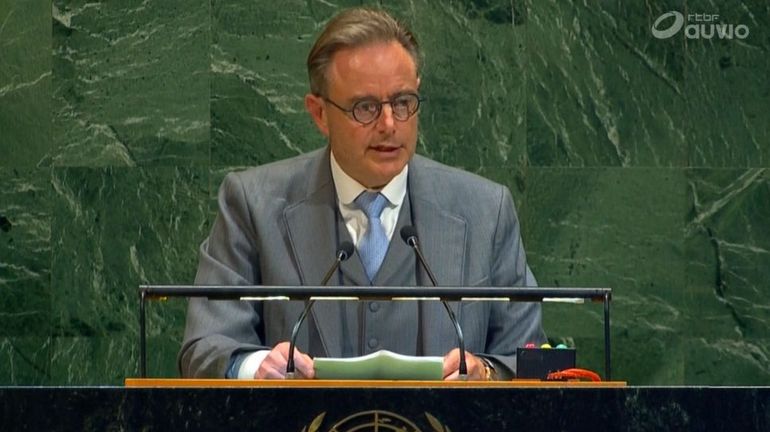 Devant l'ONU, Bart De Wever annonce la reconnaissance de l'État palestinien par la Belgique, sous condition
