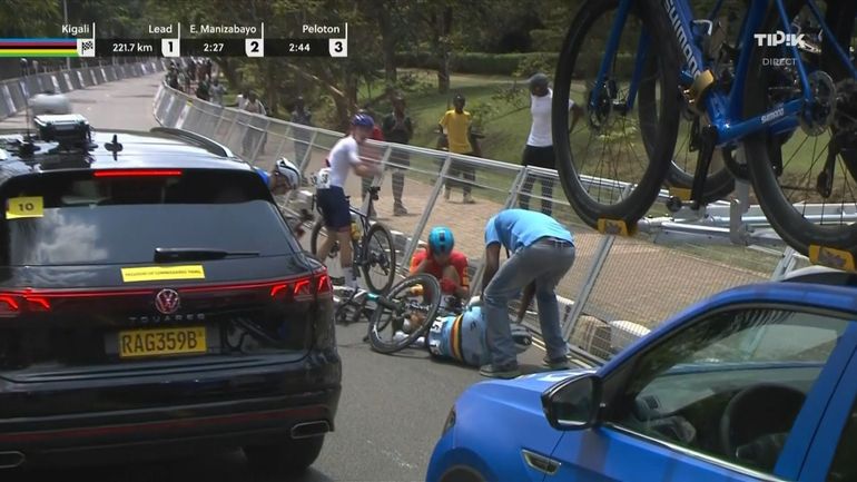 Mondiaux de cyclisme : Ilan Van Wilder victime d'une grosse chute, Remco Evenepoel perd un précieux équipier