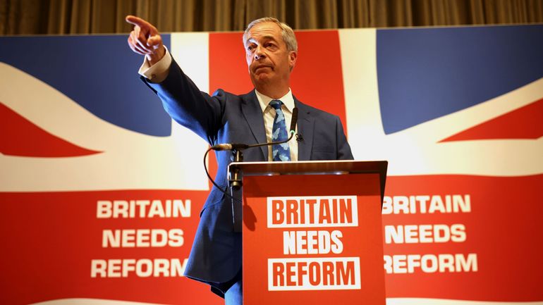 Nigel Farage, le militant pro-Brexit, candidat aux législatives britanniques du 4 juillet