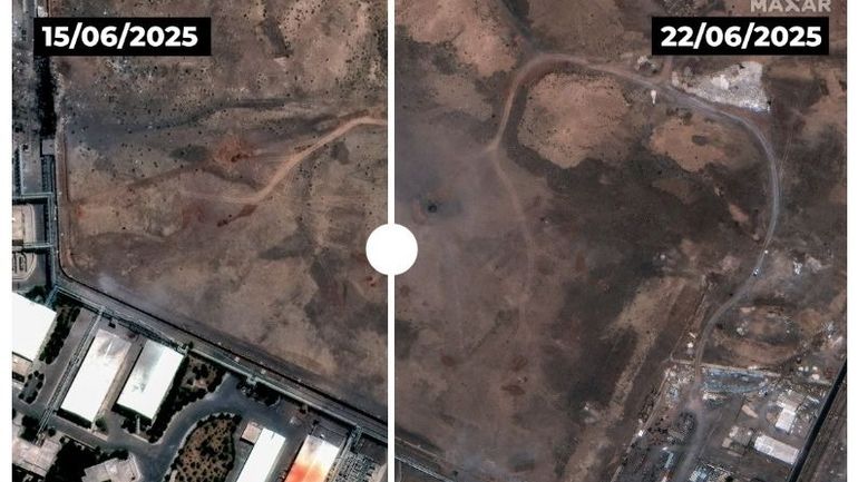 Guerre Iran-Israël : que disent les images satellites avant/après ? 