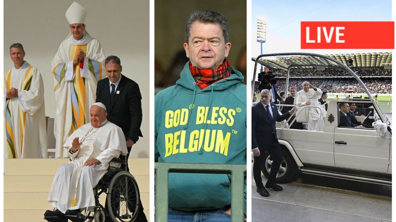 Direct - le Pape en Belgique : au stade, 