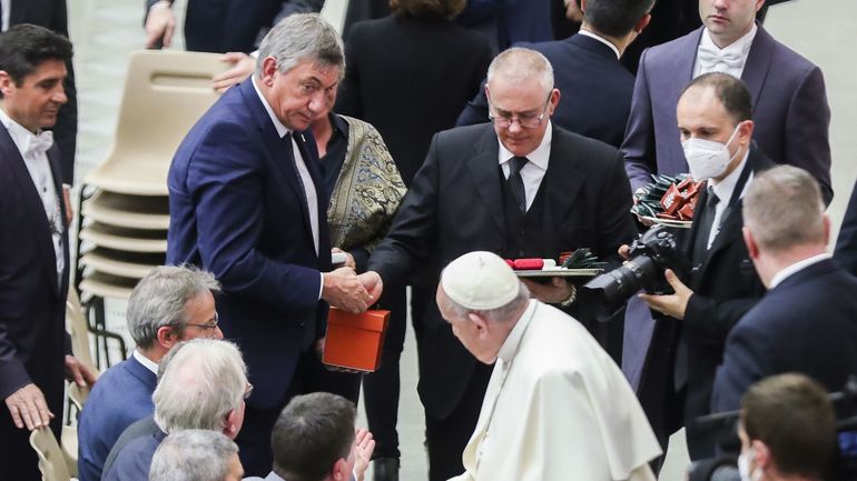 Le ministre-président flamand Jan Jambon a rencontré très brièvement le pape François