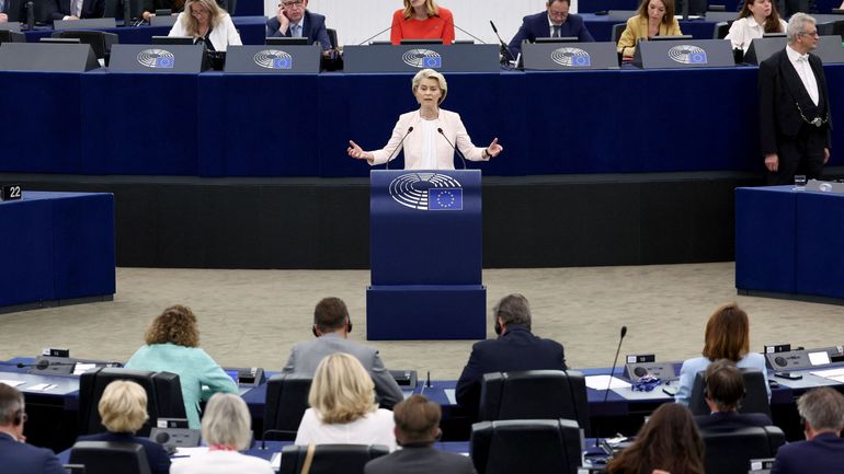 Industrie, migrations, logement : Ursula von der Leyen cherche à convaincre les eurodéputés