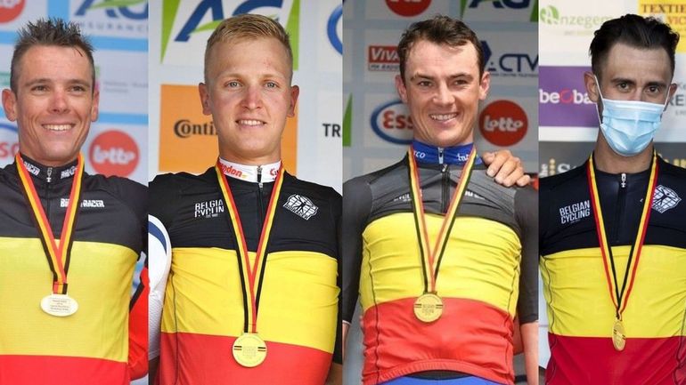 Championnat de Belgique de cyclisme: même un daltonien distingue le maillot noir-jaune-rouge dans un peloton!