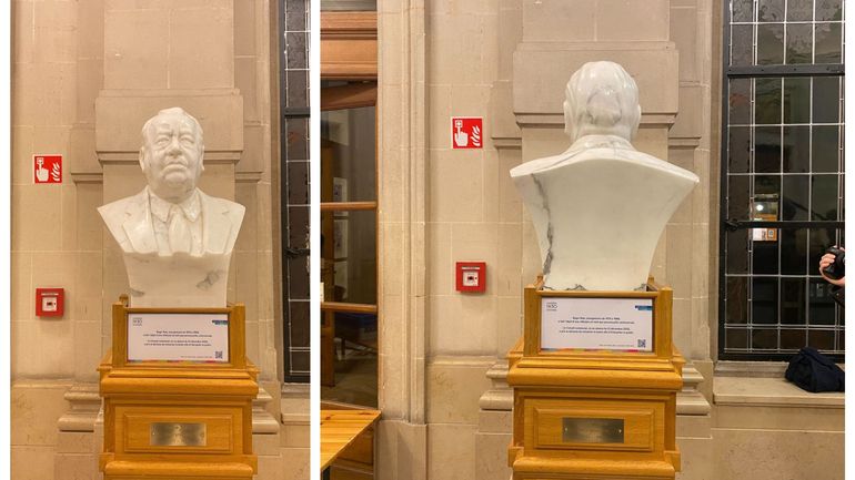 Schaerbeek : le buste de l'ancien bourgmestre Roger Nols officiellement retourné