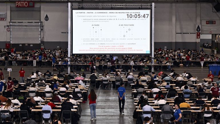 Près d'un candidat inscrit sur cinq ne s'est pas présentés au concours de médecine et de dentisterie ce 28 août à Brussels Expo